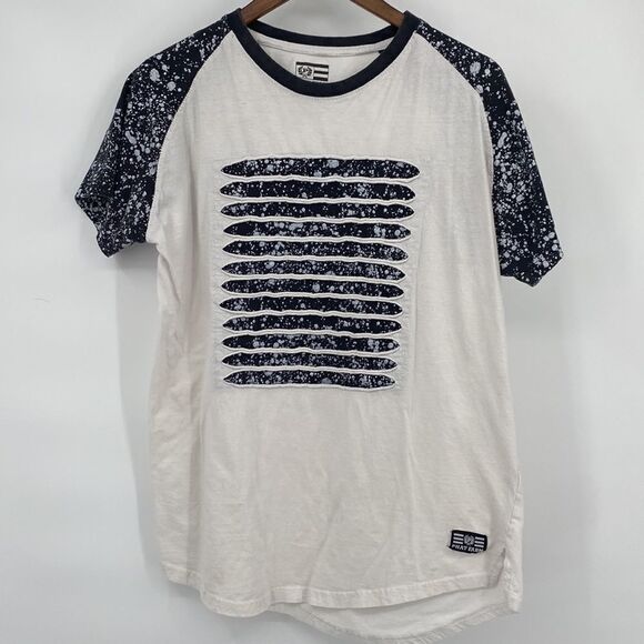 Phat Pharm Paint Splatter Distressed Tee Shirt Large - Picture 1 of 7